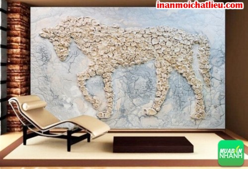 Trang trí nhà với tranh dán tường 3D khổ lớn được in ấn trên mọi chất liệu